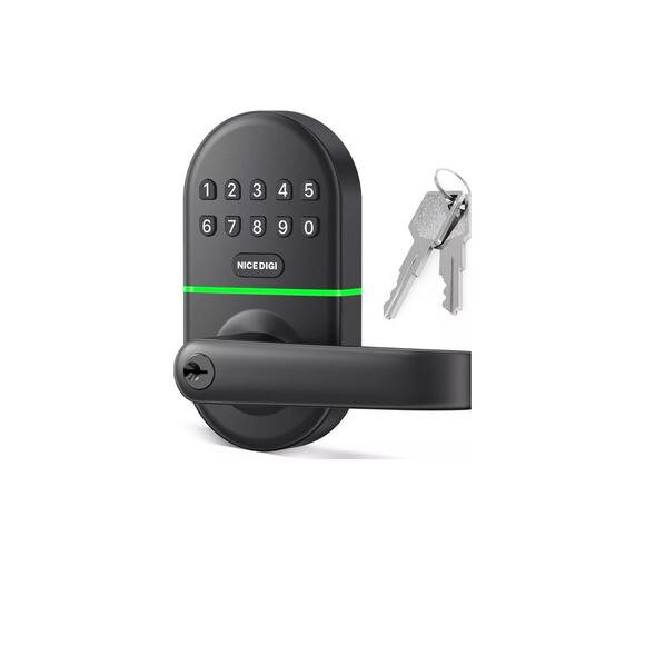 Smart Keypad Door Lock with Handle Keyless Entry Door Lock for Front Door - E... - Picture 1 of 8